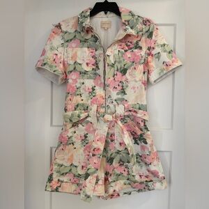 Sezane Luther Short Jumpsuit Romantic Flowers - Size 38